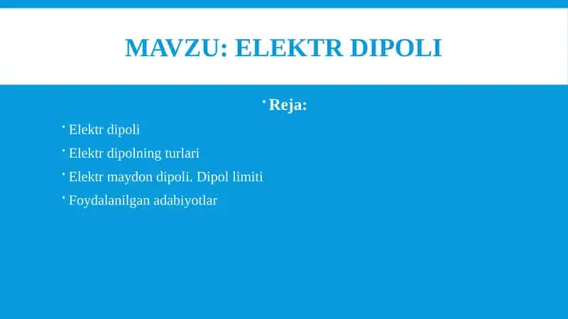 Elektrdipoli