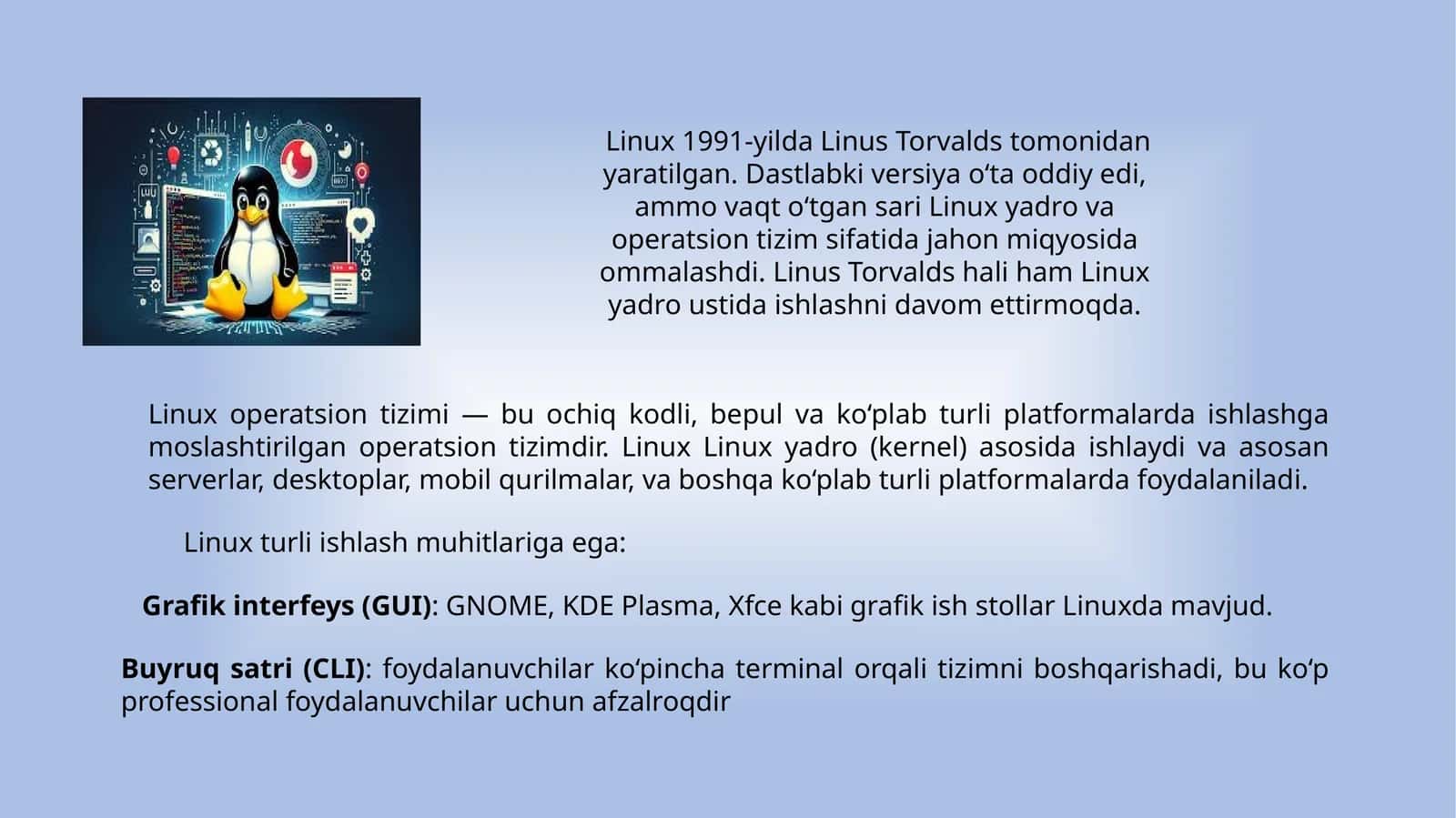 LINUX OTda IMTIYOZLAR TURLARI, FAYL VA KATALOG UCHUN FOYDALANISHNI BOSHQARISH USULI 1