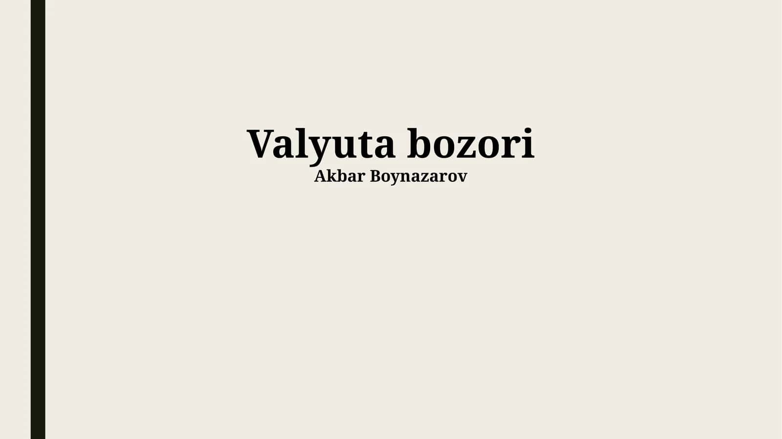 Valyuta Bozori 1