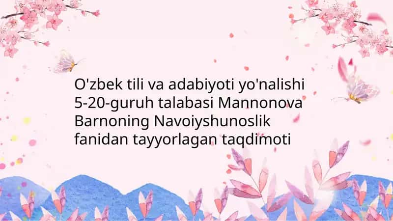 O'zbek tiliva adabiyoti yo'nalishi 1