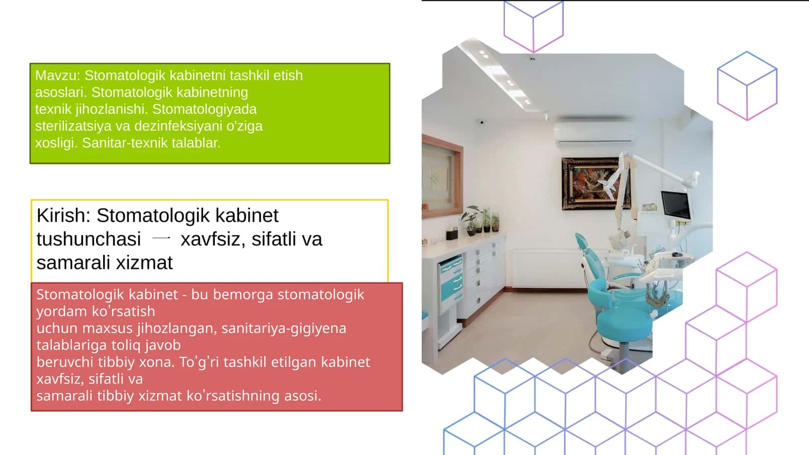 Stomatologikkabinet tushunchasi 1