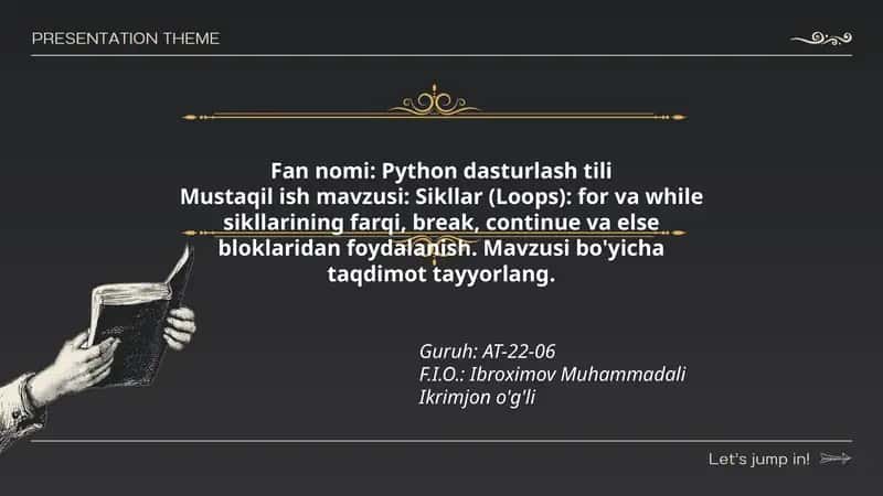 Python dasturlash tili 1