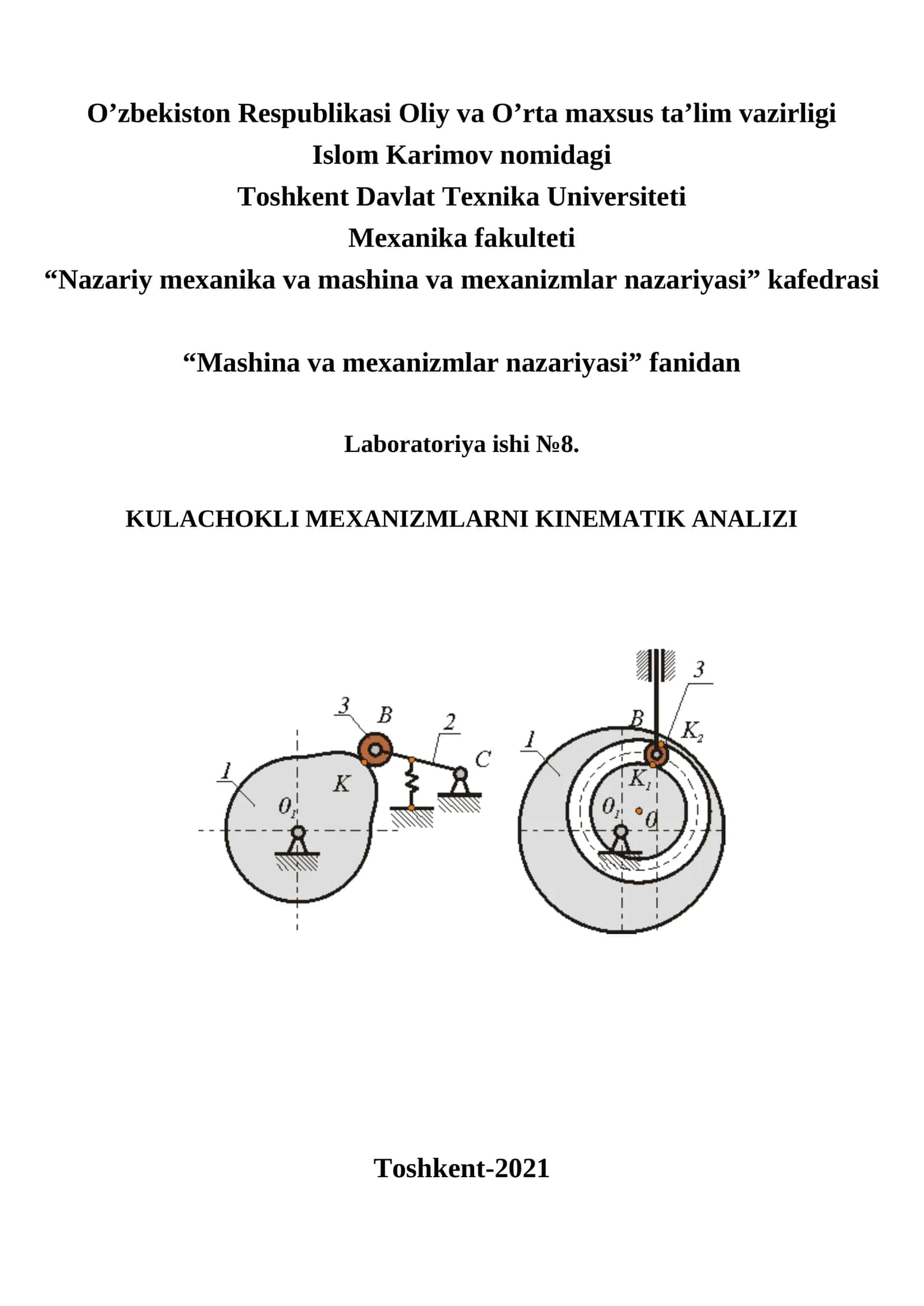 Kulachokli Mexanizmlarni Kinematik Analizi 1