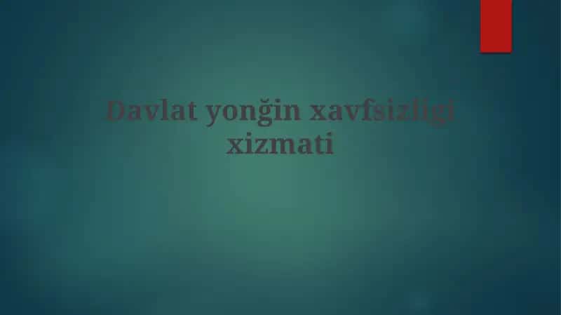 Davlat yong'in xavfsizligi xizmati 1