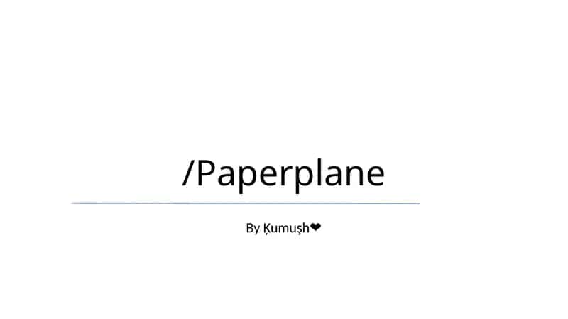 Paperplane 1