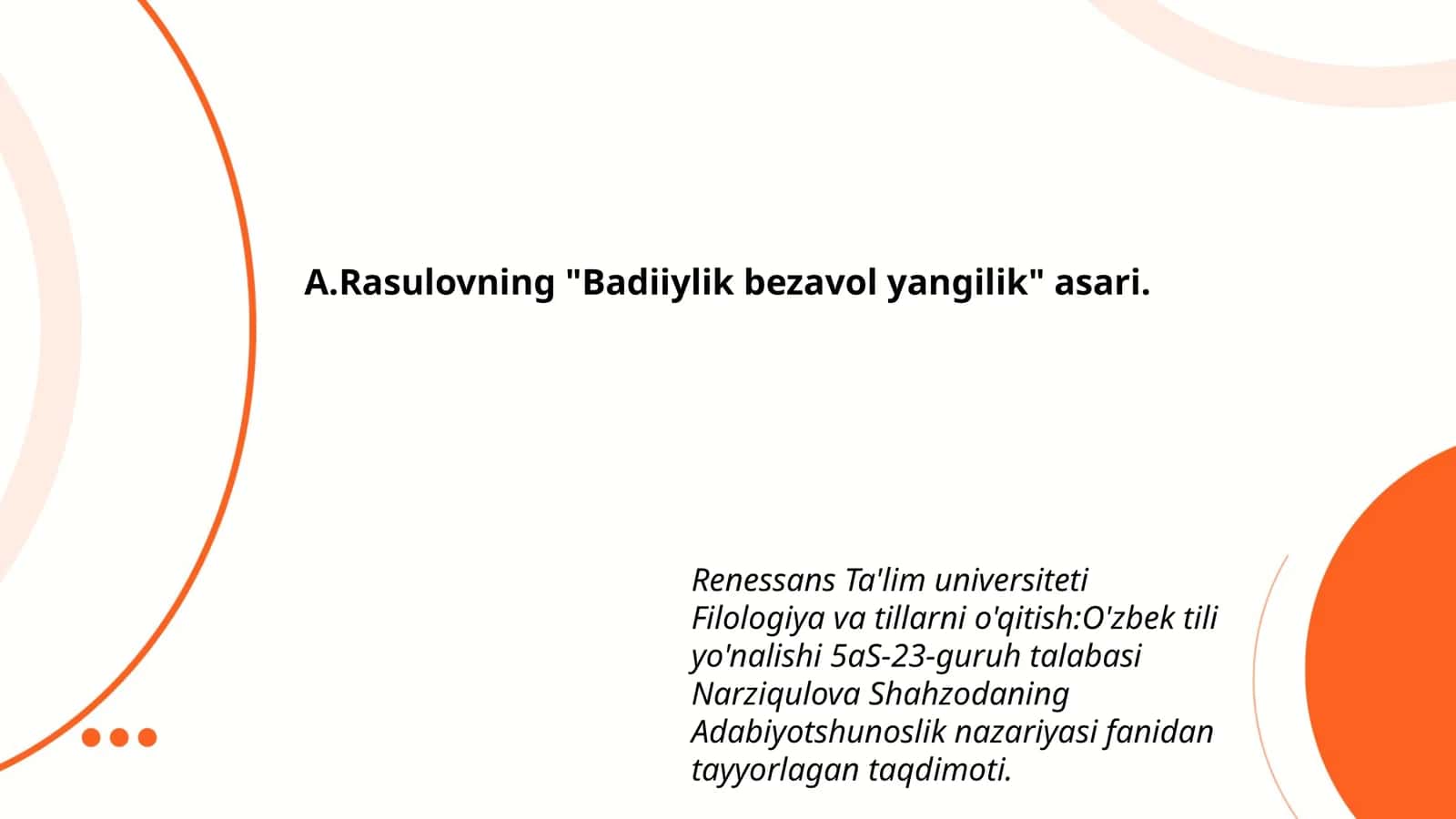 Badiiylik bezavol yangilik 1