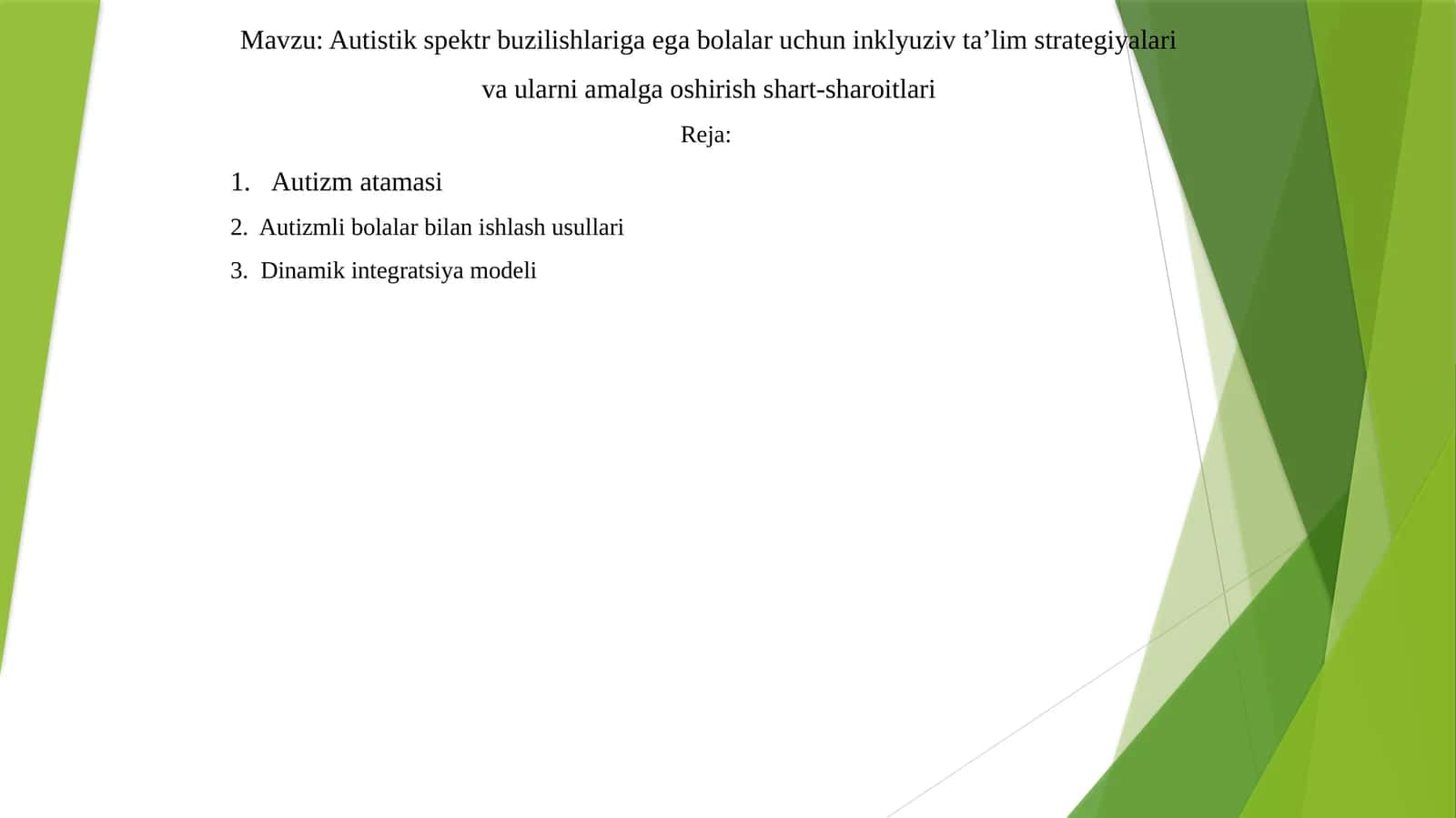 Autistik spektr buzilishlariga ega bolalar uchun inklyuziv ta’lim strategiyalari va ularni amalga oshirish shart-sharoitlari 1