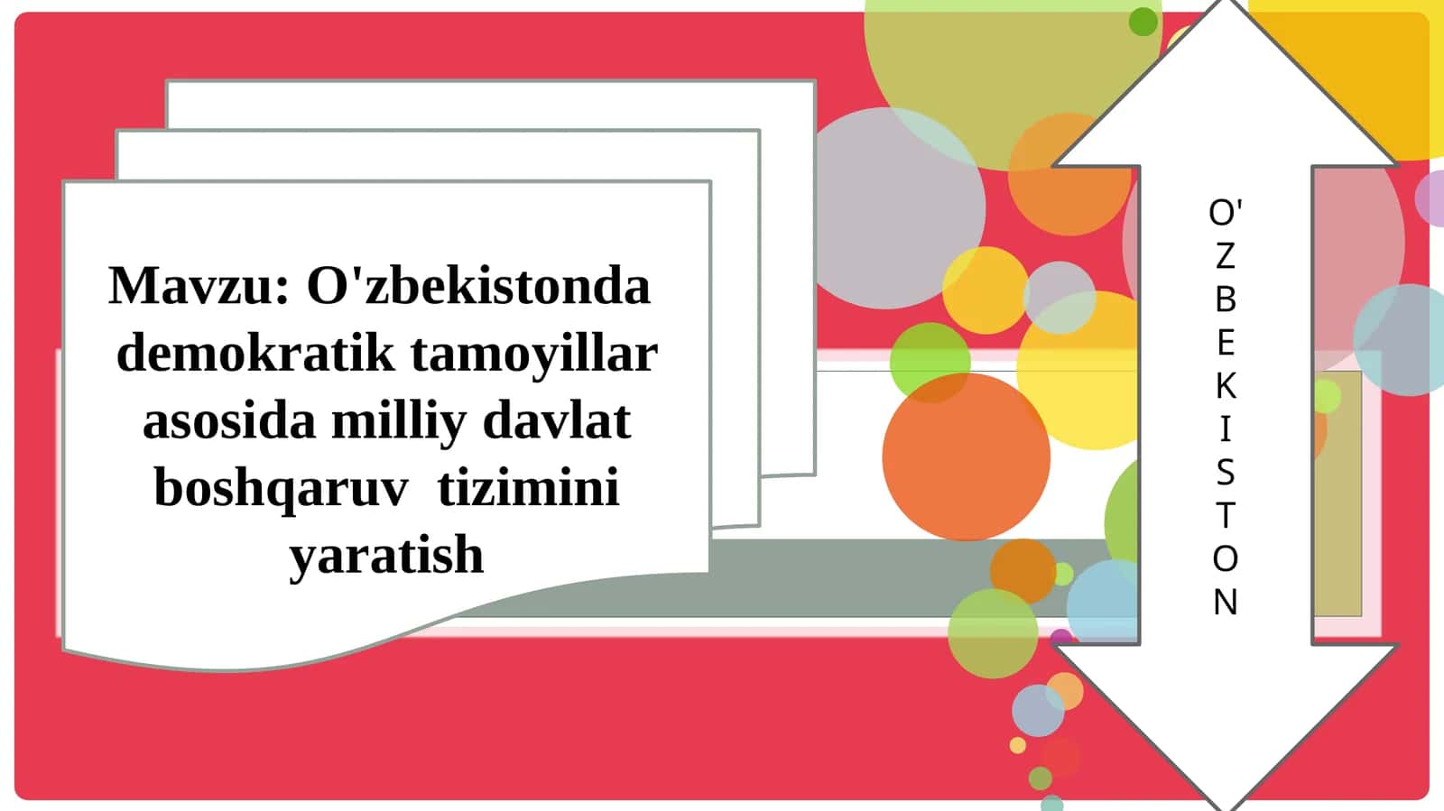 O'zbekistondagi demokratik tashkilot tuzilishi 1