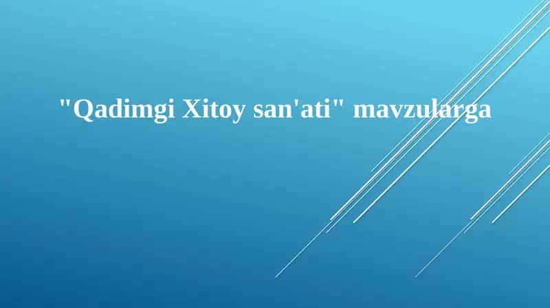 Qadimgi Xitoy san'ati 1