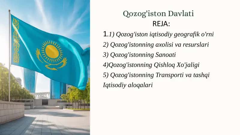 Qozog'iston Iqtisodiy Geografiyasi 1