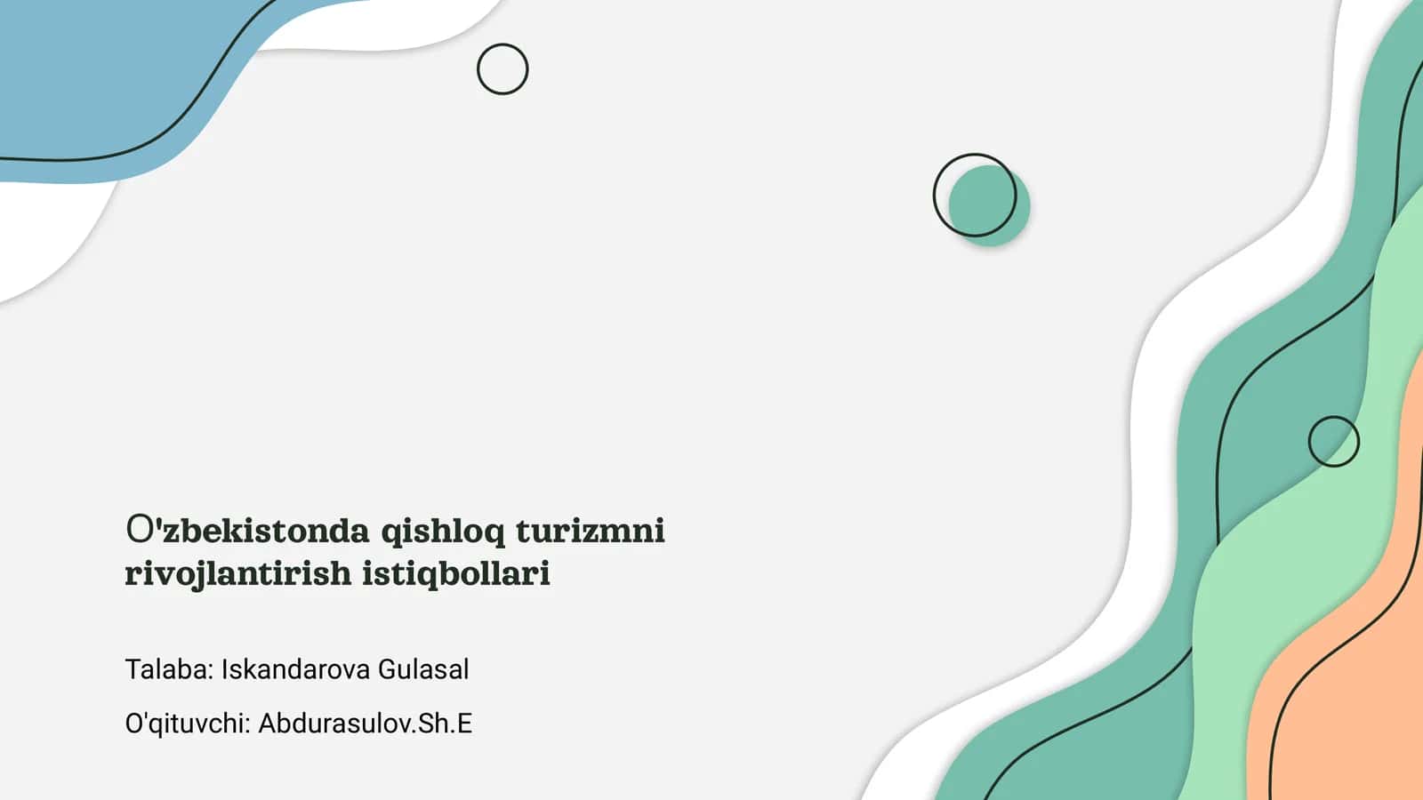 Qishloq Turizmi 1