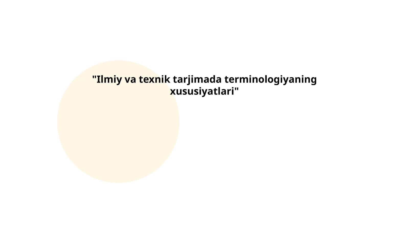 Ilmiy va texnik tarjimada terminologiyaning xususiyatlari 1