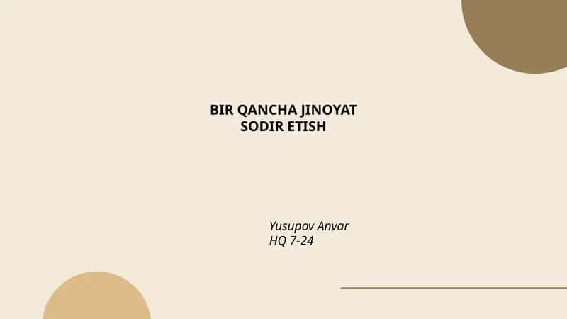 Bir qancha jinoyat sodir etish 1