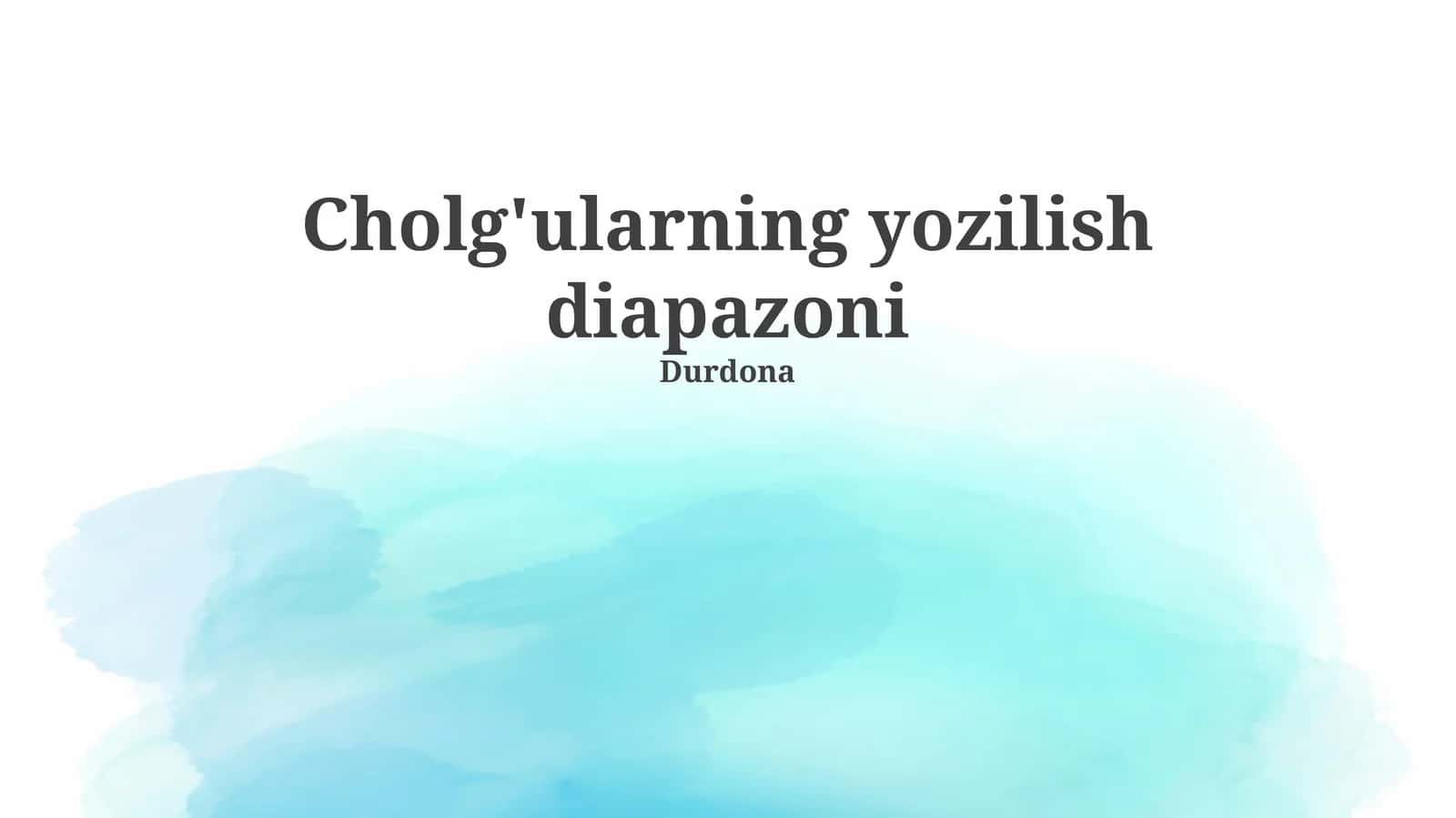 Cholg'ularning yozilish diapazoni 1