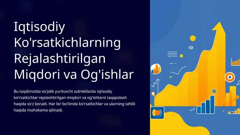 Iqtisodiy Ko'rsatkichlarning Rejalashtirilgan Miqdori va Og'ishlar 1
