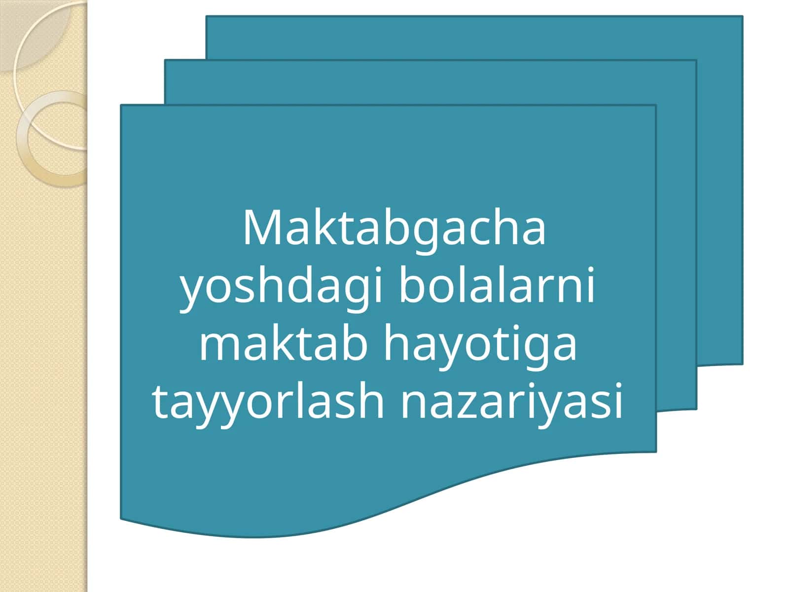 Maktabgacha yoshdagi bolalarni maktab hayotiga tayyorlash nazariyasi 1