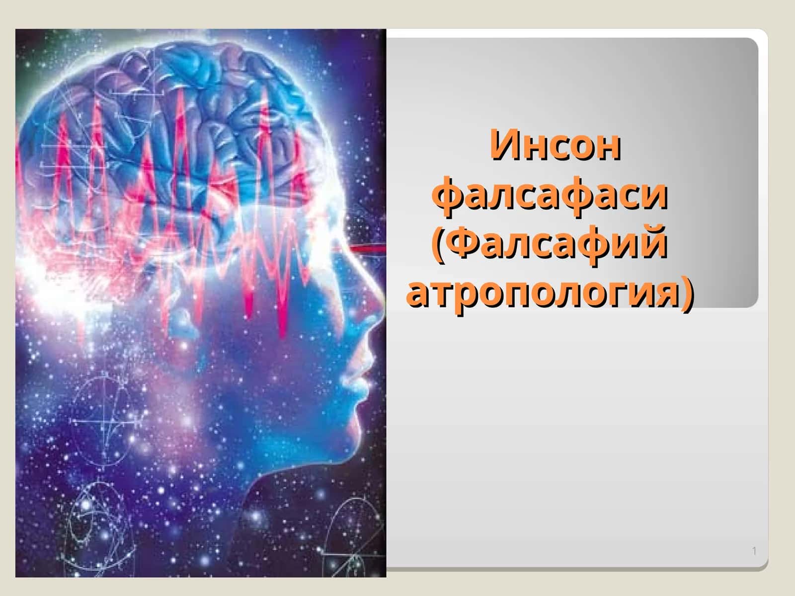 Инсон фалсафаси (Фалсафий атропология) 1