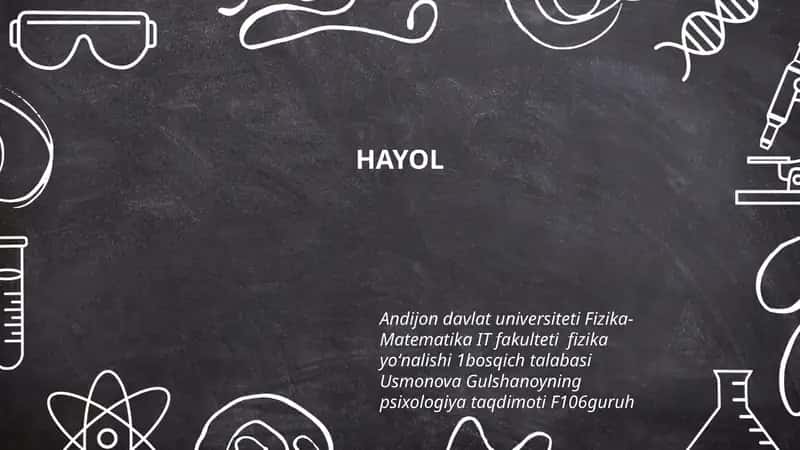 Hayol va Ijodiy Fikrlash 1