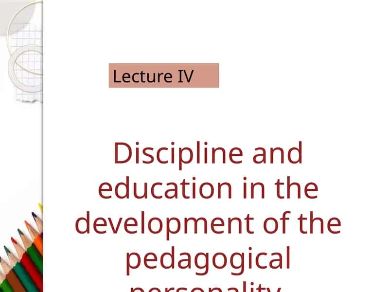 Lecture IV 1