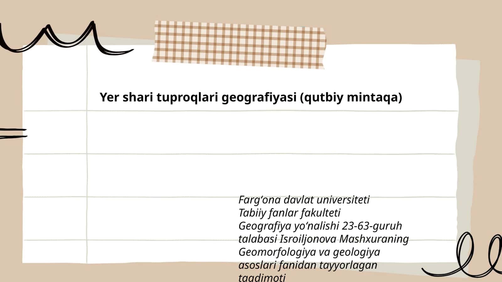 Yer shari tuproqlari geografiyasi (qutbiy mintaqa) 1