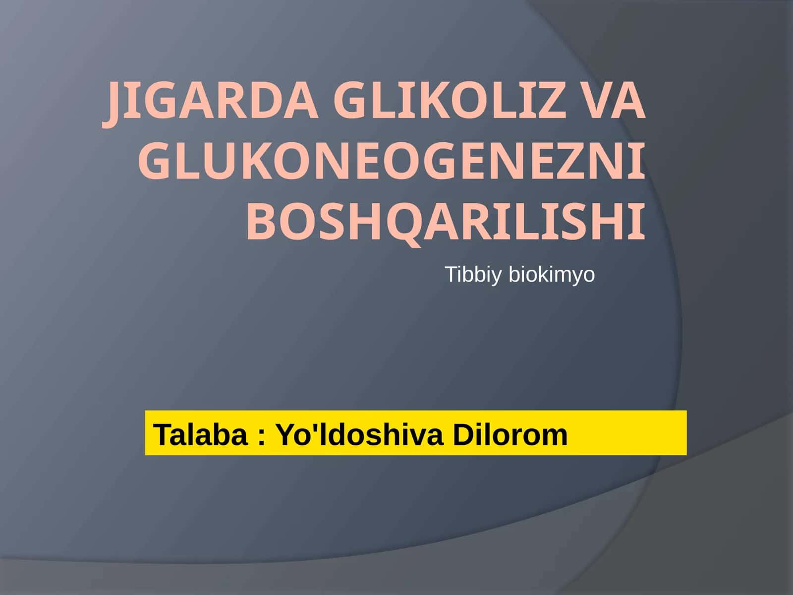 Jigarda glikoliz va glukoneogenezni boshqarilishi 1