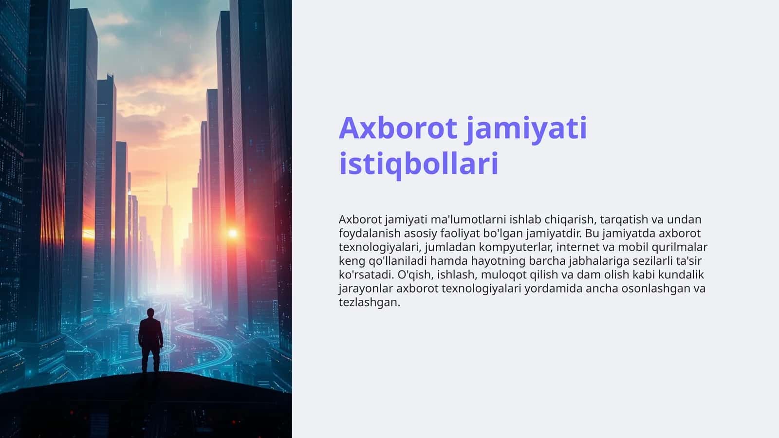 Axborot jamiyati istiqbollari 1