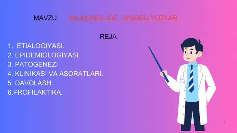 Salmonellez va Shigellyozlar taqdimoti 1