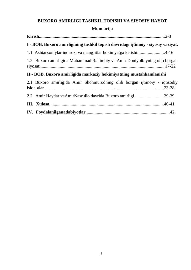 Buxoro amirligi tashkil topishi va siyosiy hayot.docx 1