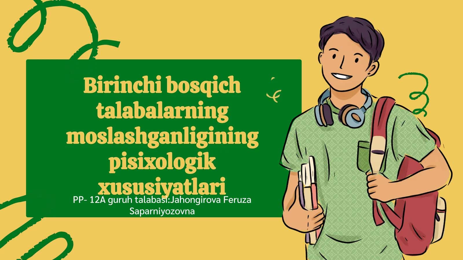 Birinchi bosqich talabalarning moslashganligining pisixologik xususiyatlari 1