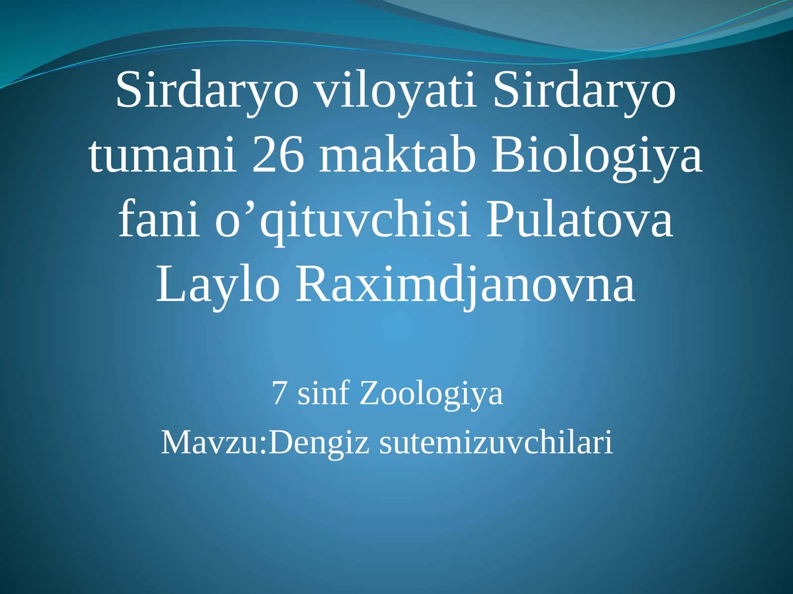 Dengiz sutemizuvchilari 1