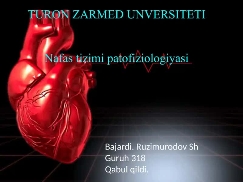 Nafas tizimi va Patofiziologiyasi 1