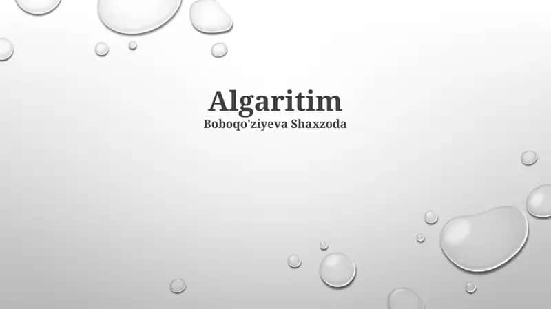 Algaritim 1