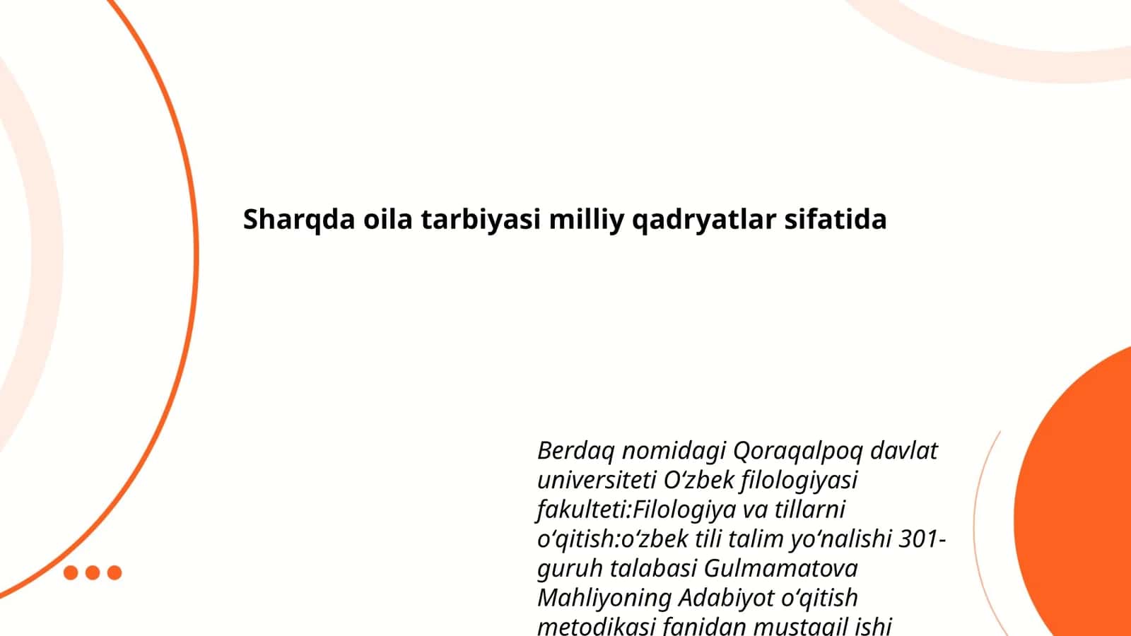 Sharqda oila tarbiyasi milliy qadryatlar sifatida 1