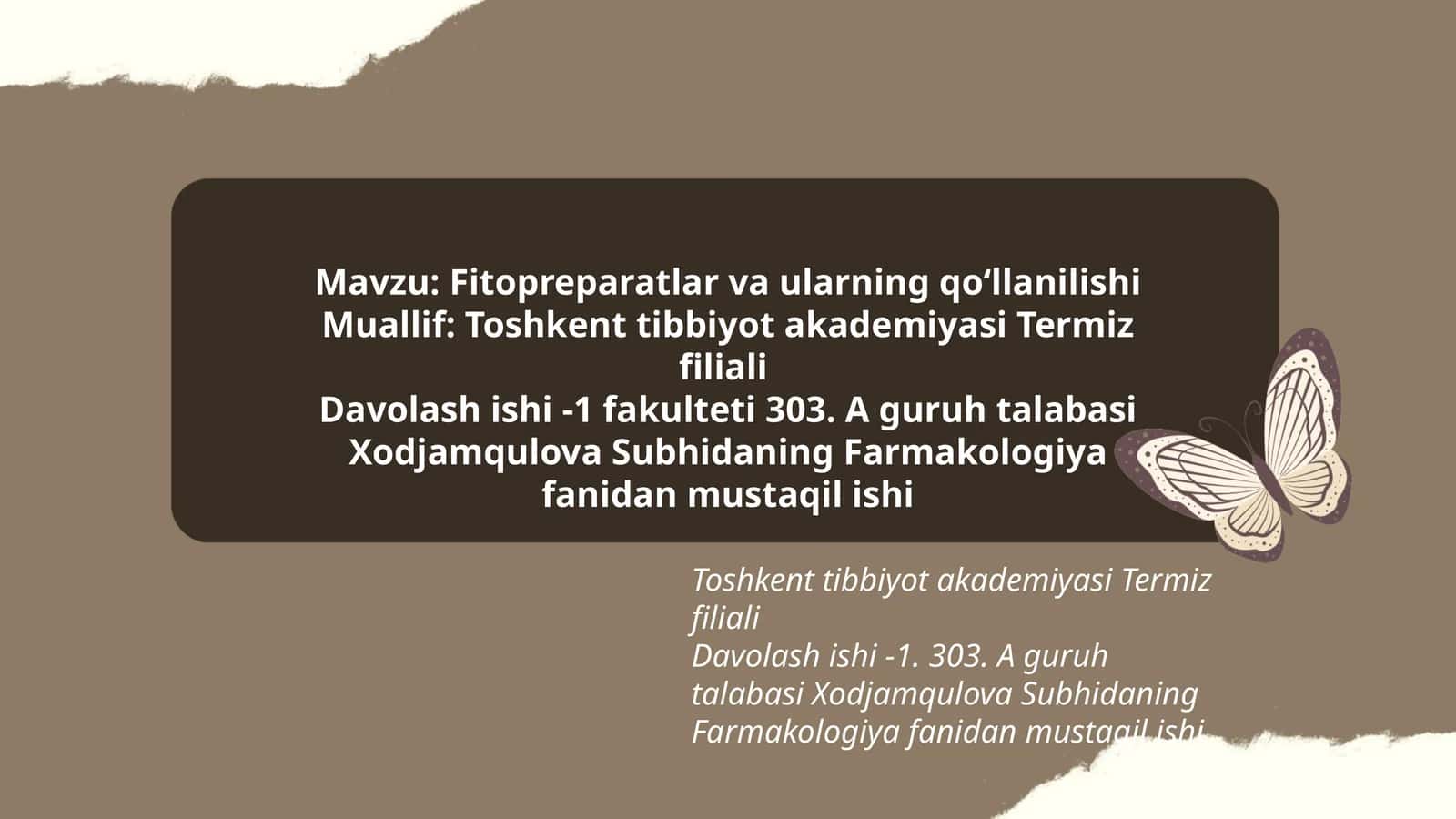 Fitopreparatlar va ularning qoʻllanilishi 1