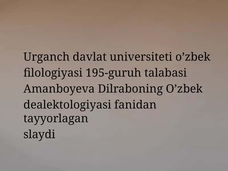 Transkripsiya va Shevagaoid matnlarni yozish va o'qish 1
