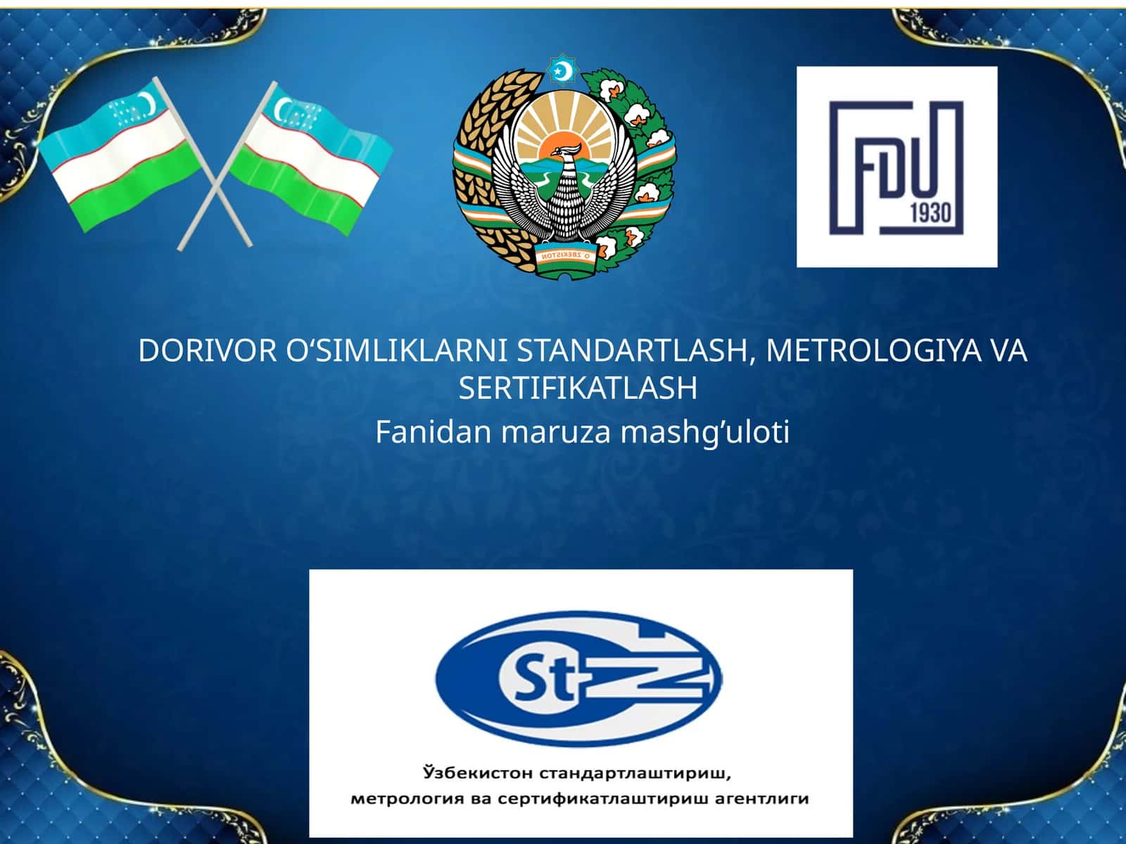 O‘ZBEKISTON RESPUBLIKASINING “TEXNIK JIHATDAN TARTIBGA SOLISH TO‘G‘RISIDA”GIQONUNININGSHARXI 1