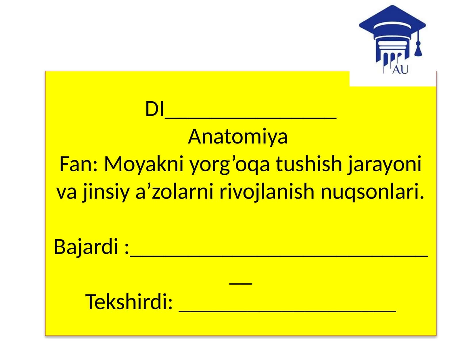 Moyakning embrional rivojlanishi va yorg'oqqa tushishining umumiy anatomik asoslari 1