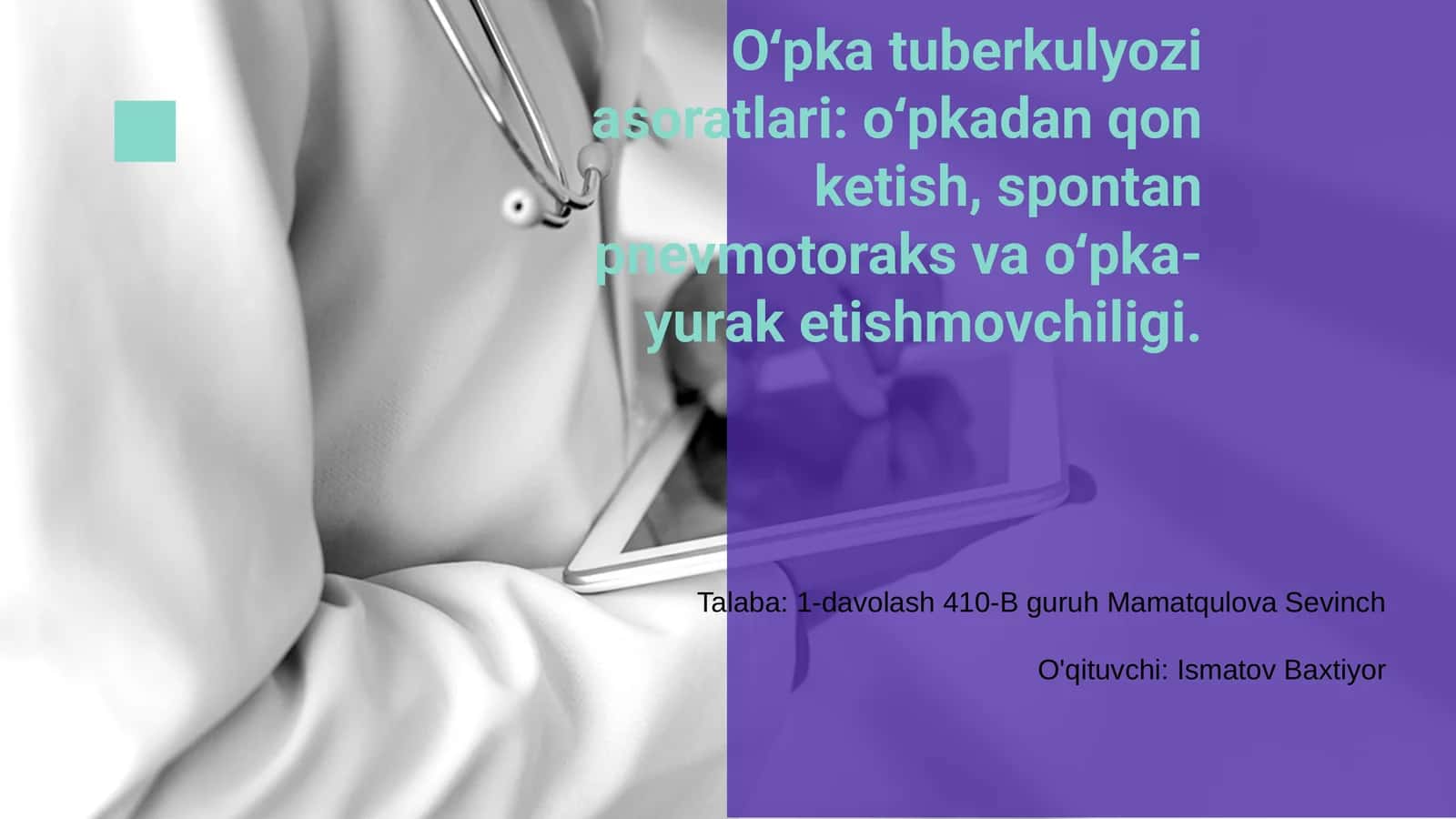 Oʻpka tuberkulyozi asoratlari 1