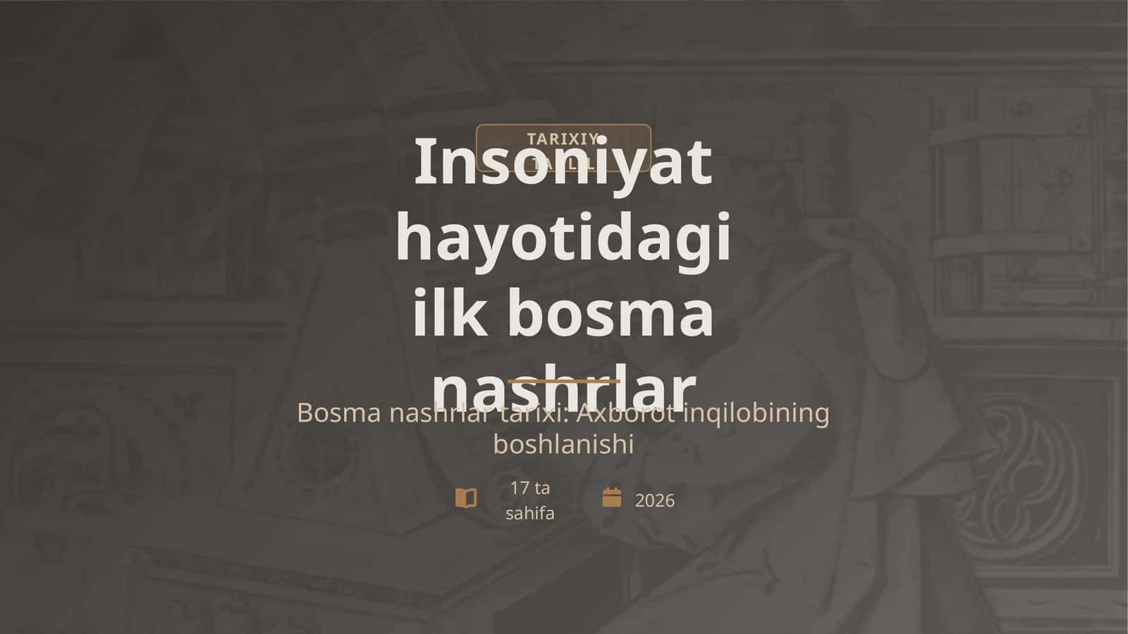 Bosma nashrlar tarixi: Axborot inqilobining boshlanishi 1