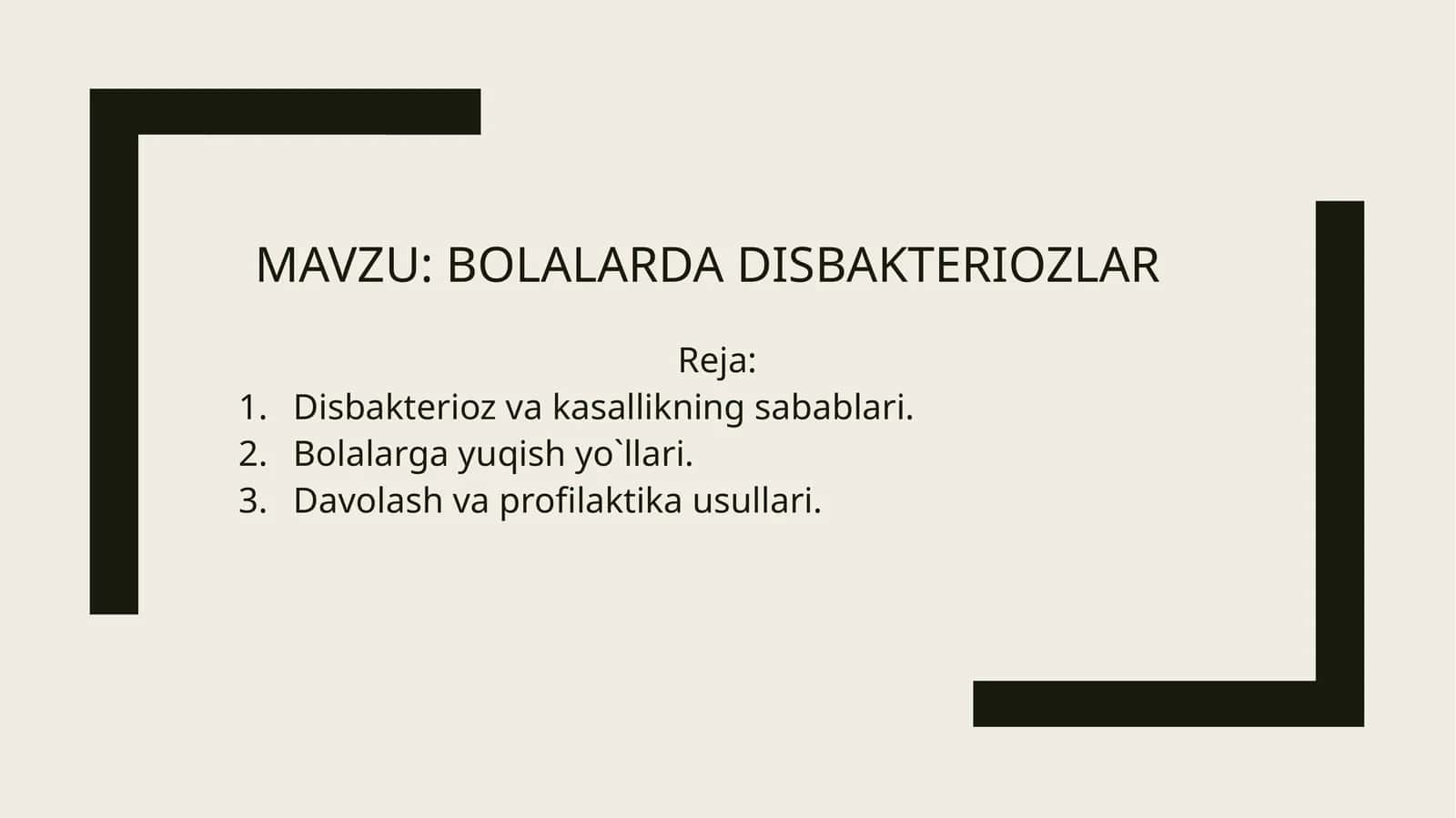 bolalarda disbakteriozlar 1