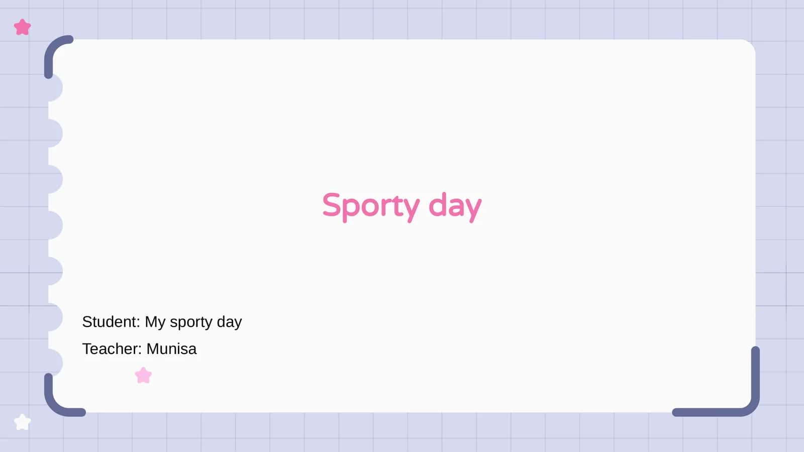 Sporty day 1