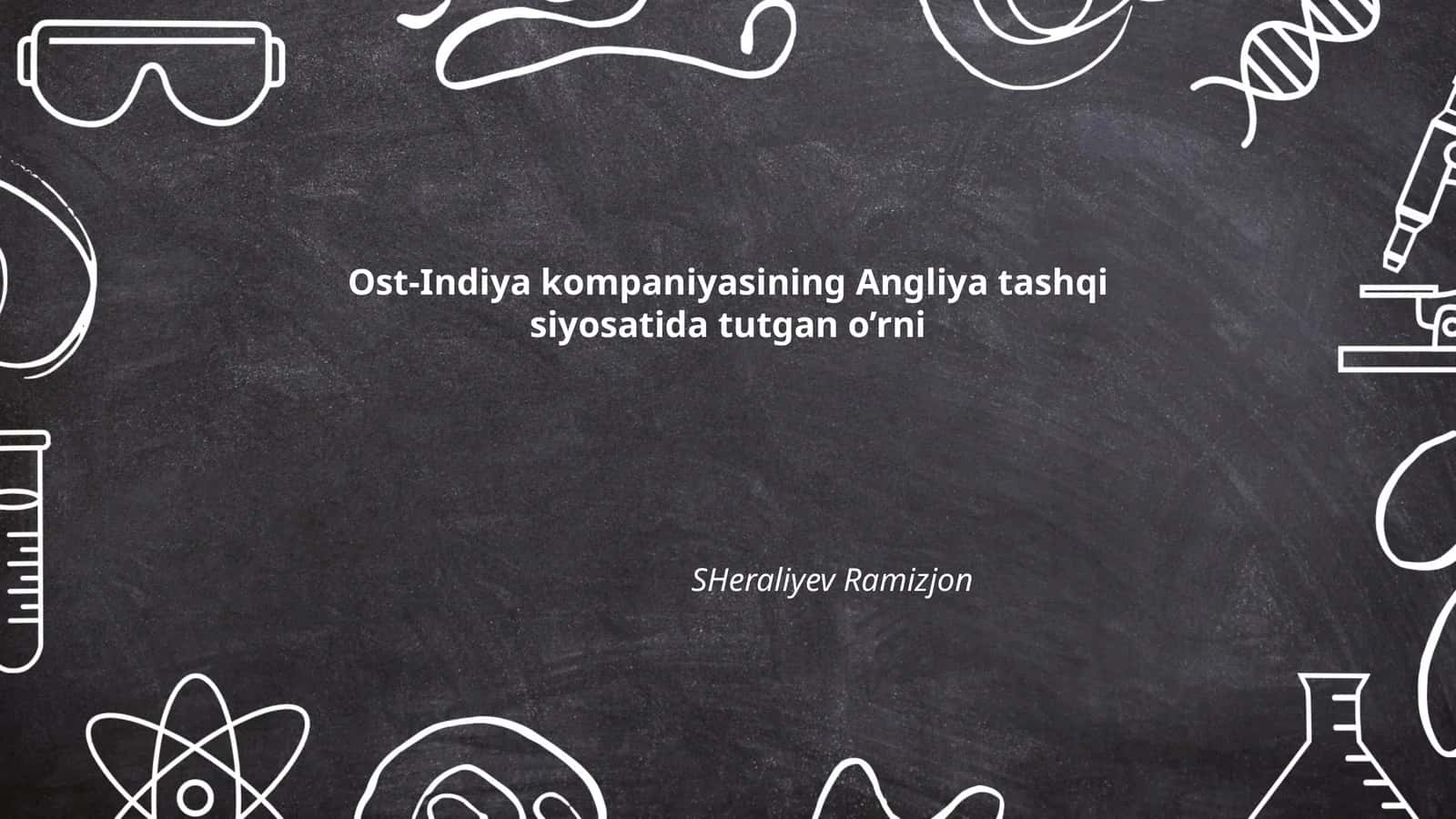 Ost-Indiya kompaniyasining tashkil topishi 1