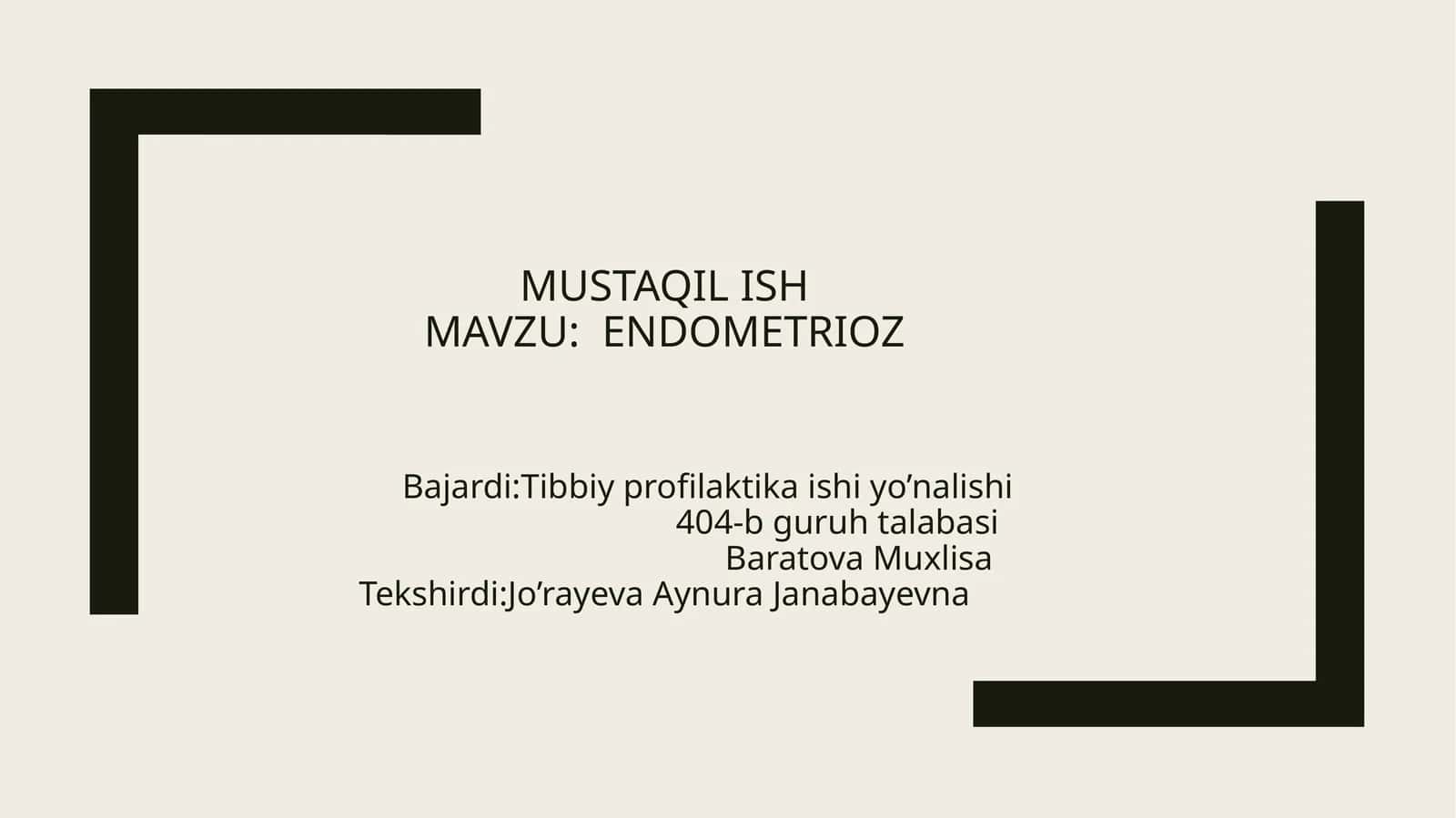 ENDOMETRIOZ 1