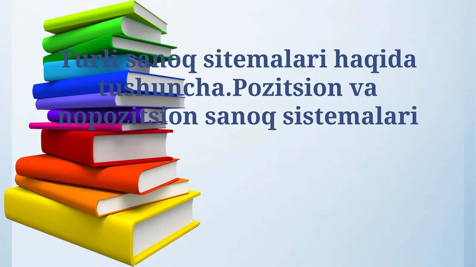 O'rinli Son Sistemalari 1