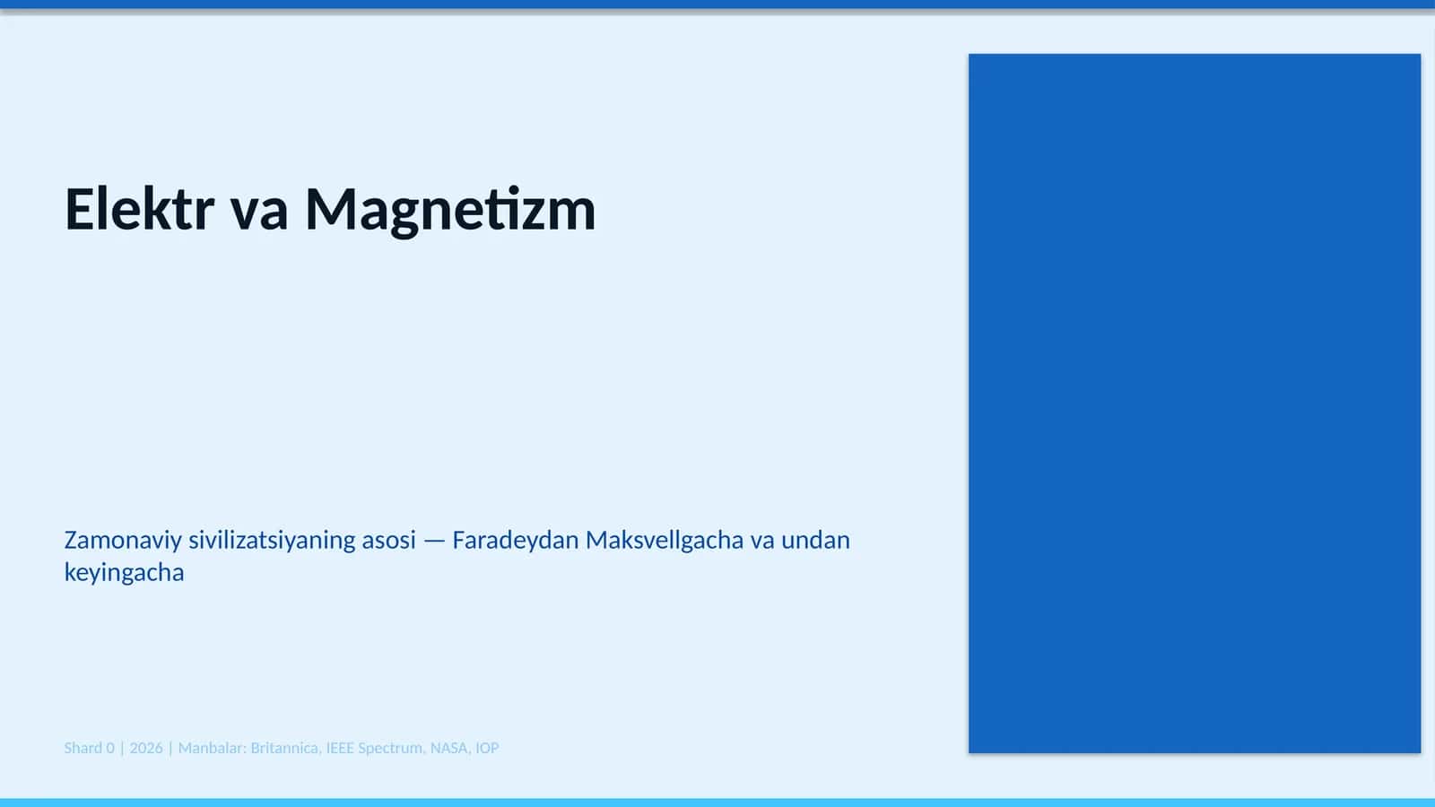 Elektr va Magnetizm 1