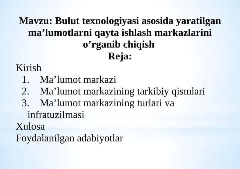 Ma’lumotlar markazi 1