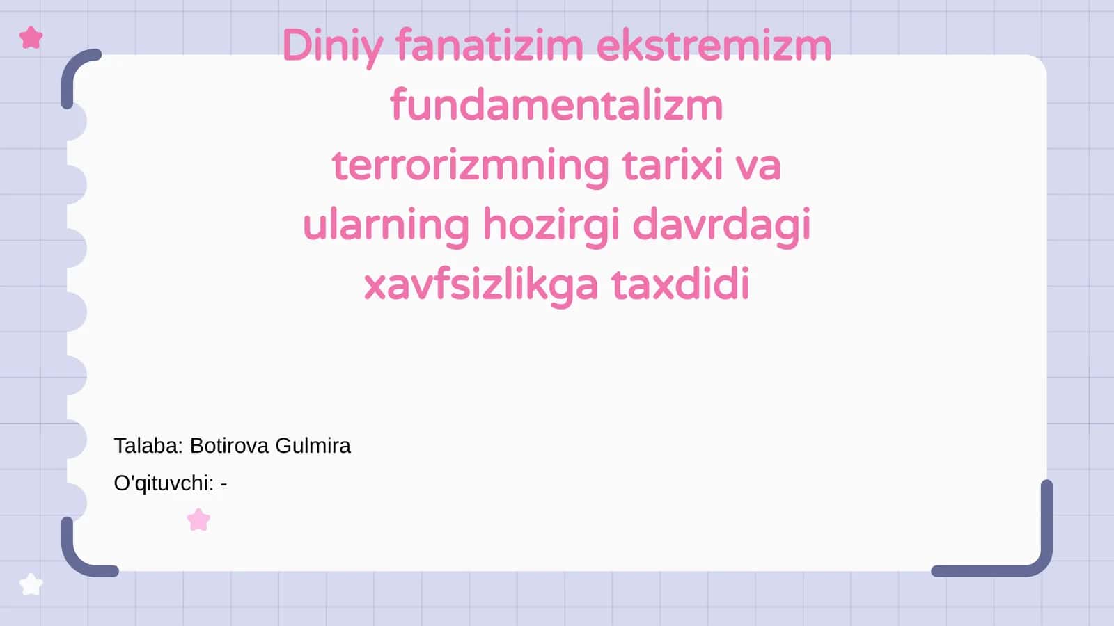 Diniy fanatizm va ekstremizm tarixi 1