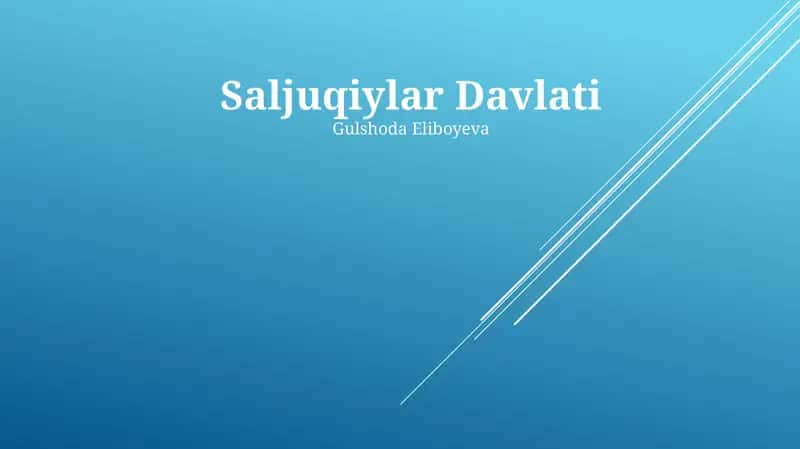Saljuqiylar Davlati 1