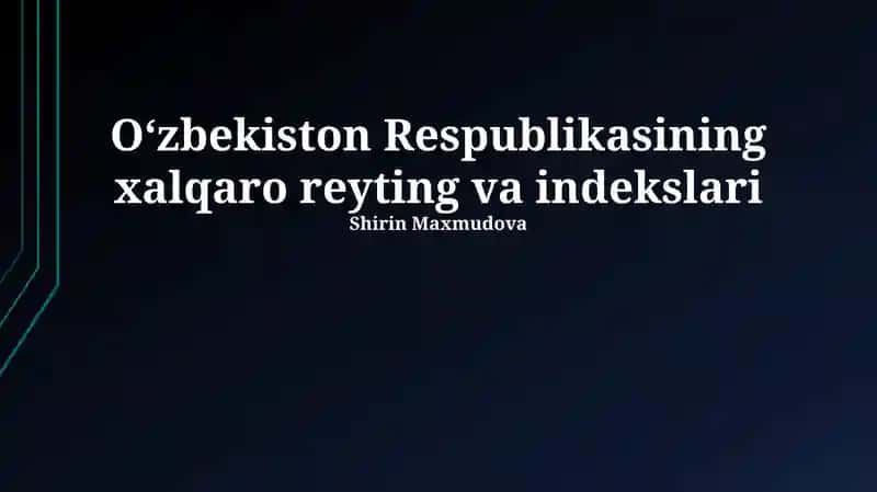O'zbekiston Respublikasining xalqaro reyting va indekslari