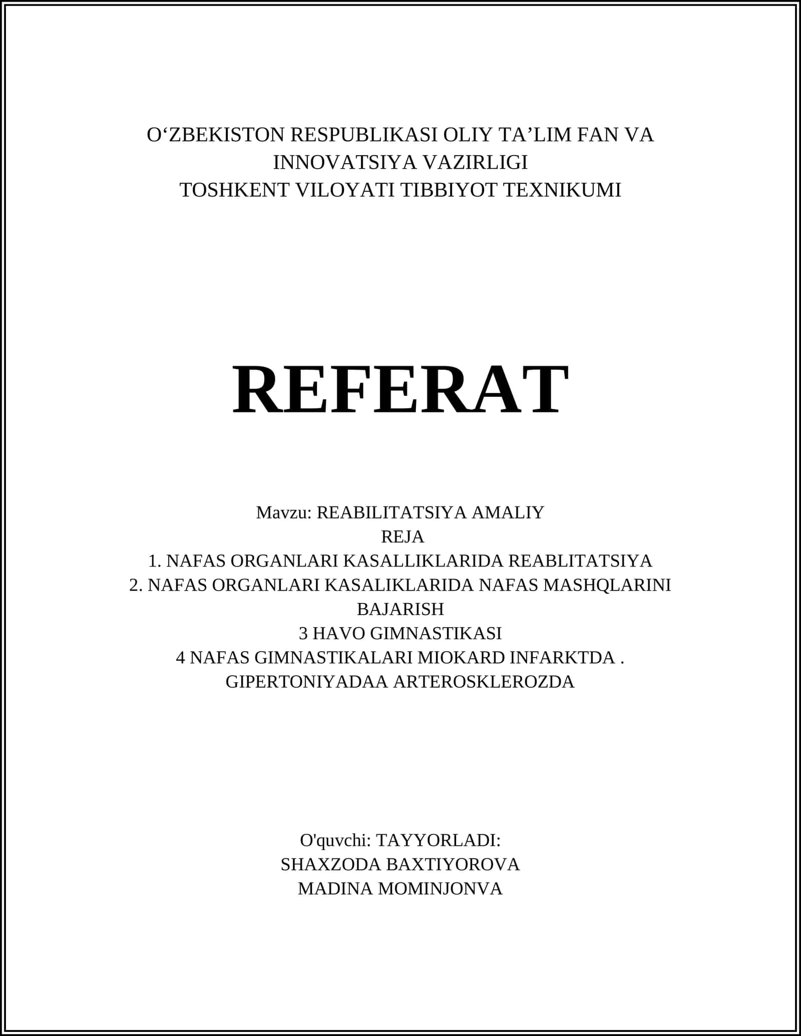 REABILITATSIYA AMALIY 1